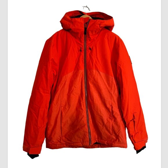 New Quiksilver Men's Mission Orange Printed Block Jacket Dry Flight Highline M - Picture 1 of 9